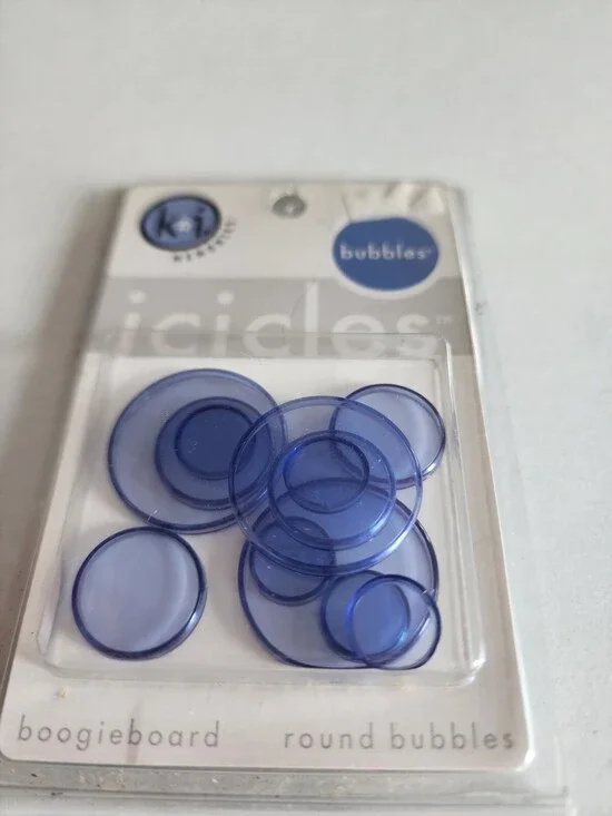 New Icicles Round Bubbles Boogieboard Scrapbook Embellishments Card Retired #25
