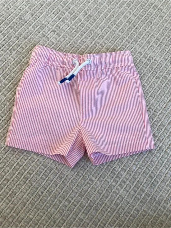 Gymboree Pink and White Seersucker Stripe Shorts