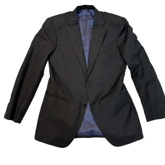 Suitsupply Mens Charcoal Grey‎ Vitale Barberis Canonico Super 110s Wool Blazer