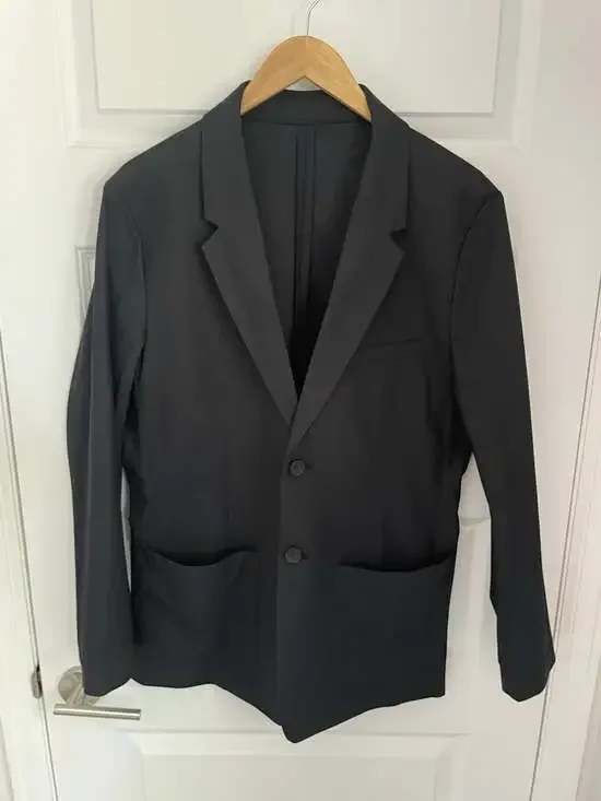 NWT Quince Mens M Performance Stretch Technical Blazer True Black Unstructured