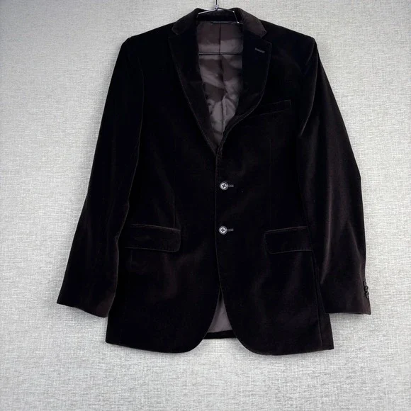 Banana Republic Mens 38R Tailored Fit Velvet Blazer Sport Coat Brown Cotton