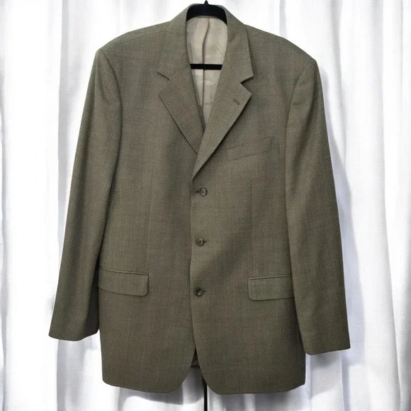 Lord West Blazer Teskid Fabric Made in Israel Plaid Brown Sport Coat Men 40-42‎