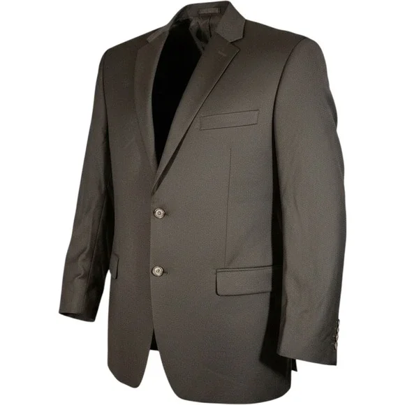 Lauren Ralph Lauren Blazer Mens 44R Black 100%‎ Wool 2 Button Notch Lapel Lined