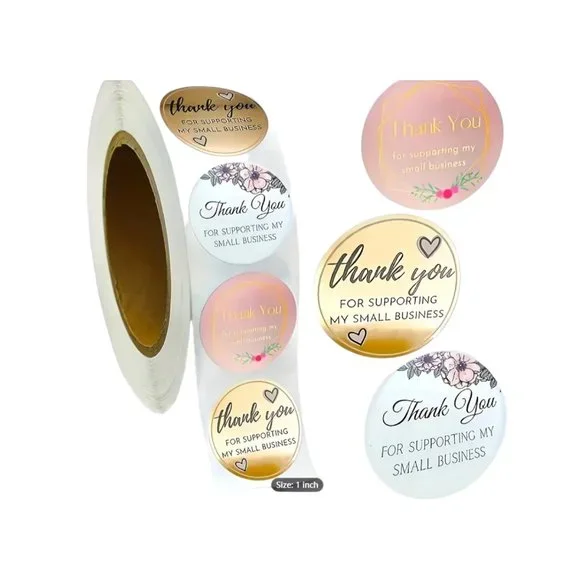 New 500pcs For Thank You Stickers