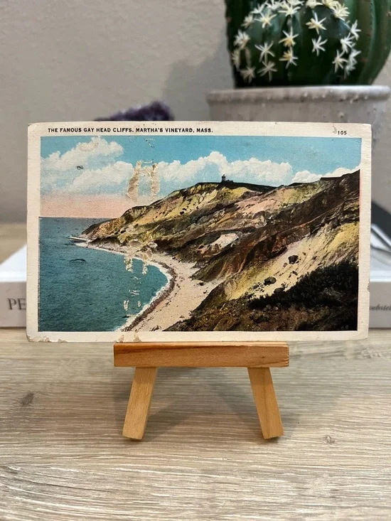 Antique Postcard Gay Head‎ Cliffs Martha’s Vineyard MA Posted Stamp 1¢