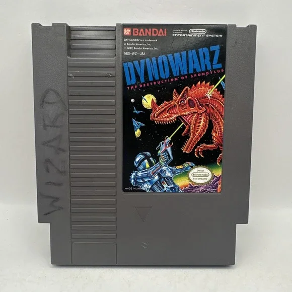 Dynowarz Destruction Of Spondylus Nintendo NES 1989 Game Cartridge Bandai
