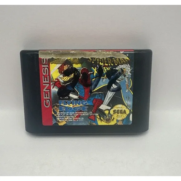 Spider Man X Men Arcades Revenge Flying Edge SEGA Genesis Game Cartridge