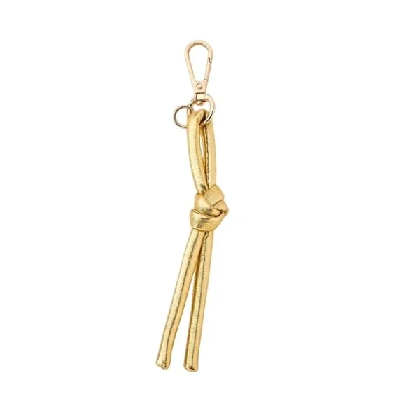 A New Day Bag Charm / Key Chain / Zipper Pull Gold Knot NWT 6
