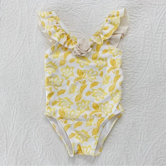 Janie and Jack‎ Floral Ruffle One Piece Swimsuit