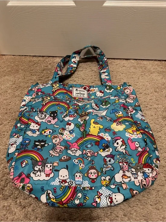 tokidoki Teal Rainbow Character Pet Tote RARE