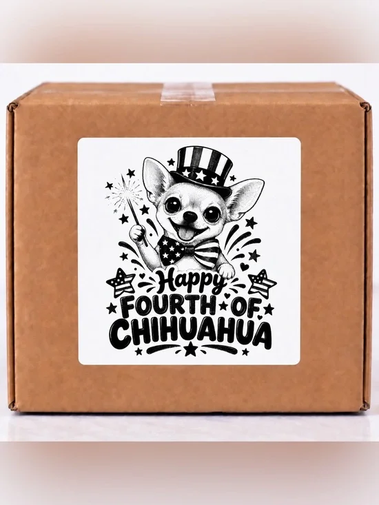 Cute Chihuahua Stickers 3”x3”-100ct.