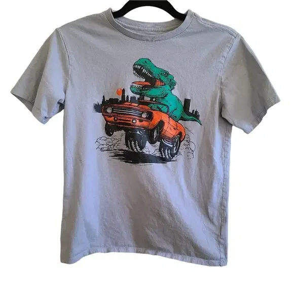 💙‎ Boys Children's Place Gray Dinosaur Graphic Tee