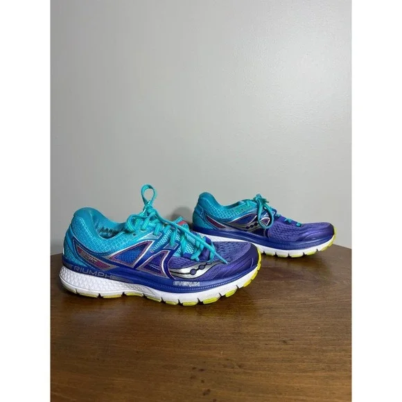 Saucony Triumph ISO 3 Running Sneakers Shoes‎ S10346-1 Purple Blue Women's 7