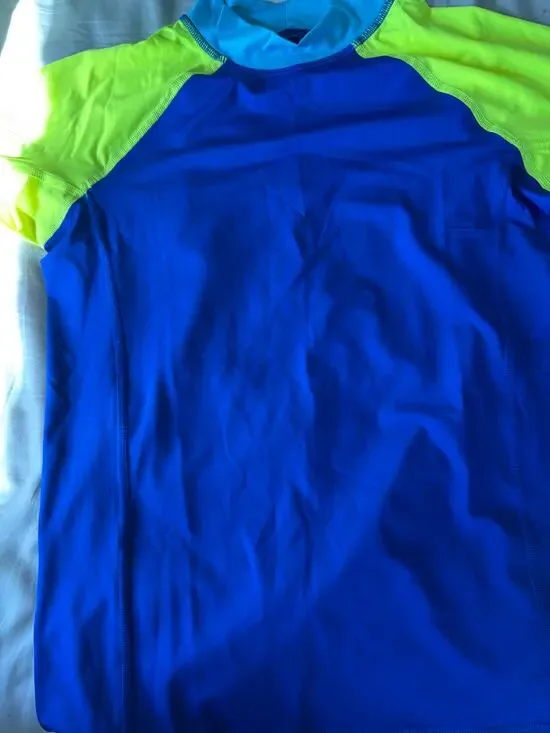 NEW Lands End orange Rashguard size 10-12