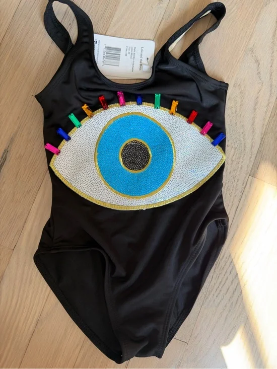 Lola and the boys evil eye bathing suit size 2 NWT