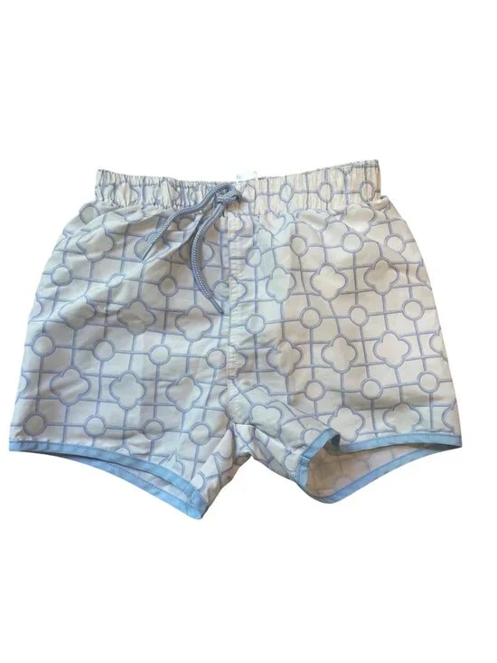 Edgehill Collection Swim‎ Trunks Boys Size 5 Geometric Print Mesh Lined Preppy