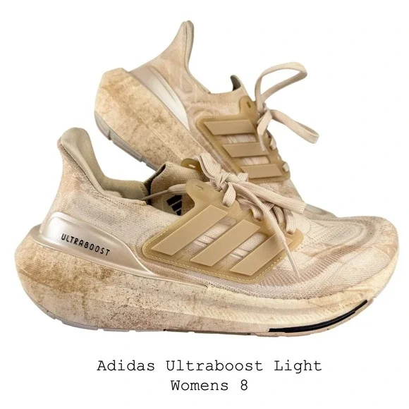 Adidas Ultraboost Light Womens‎ 8 Running Shoes Tan Beige Marbled IF1488 Sneaker