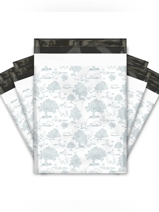 Blue Toile Polymailers - Set of 15 - 10x13”