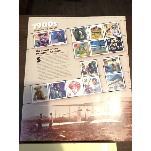 SFSTAMPS US Scott 3182 Celebrate the Century 1900's Sheet of 15 Stamps MNH 1998
