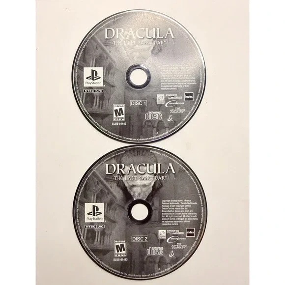 Dracula: The Last Sanctuary (PlayStation 1, PS1, NTSC) 2-Disc Set - Discs ONLY