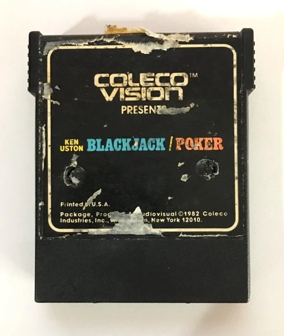 Ken Uston Blackjack-Poker (Colecovision, 1982) Cartridge - Tested - US Seller