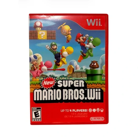 New Super Mario Bros Wii Nintendo Wii Complete CIB Red Case w/ Manual Tested