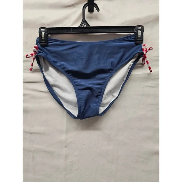 Art Class Girls Side Tie Bikini Bottoms Blue Polyester Blend Swimwear Size XXL