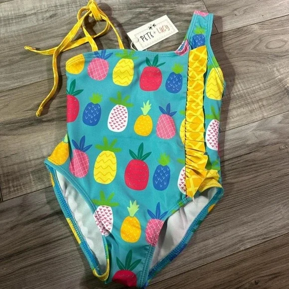 New Pete & Lucy Pineapple One Piece Swimsuit Size‎ 3