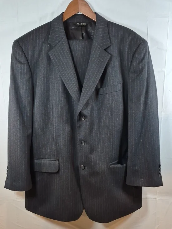 Jos. A. Bank Dark Charcoal Pinstripe Suit Jacket