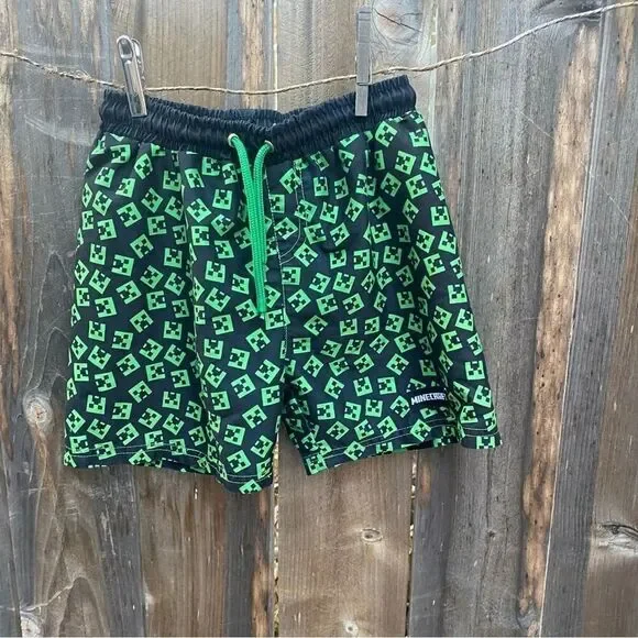 Boys Minecraft swimming shorts size 7-8 years