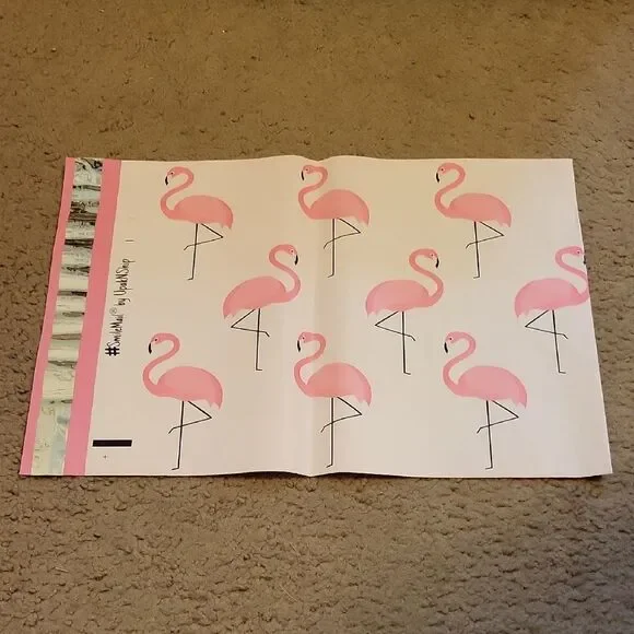Pink Flamingo Poly Mailers