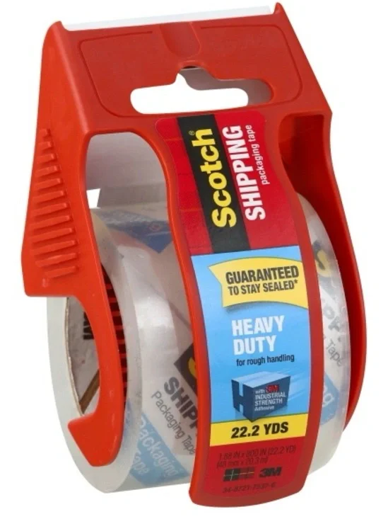 Scotch Heavy Duty Shipping Tape Dispenser with Red Handle
