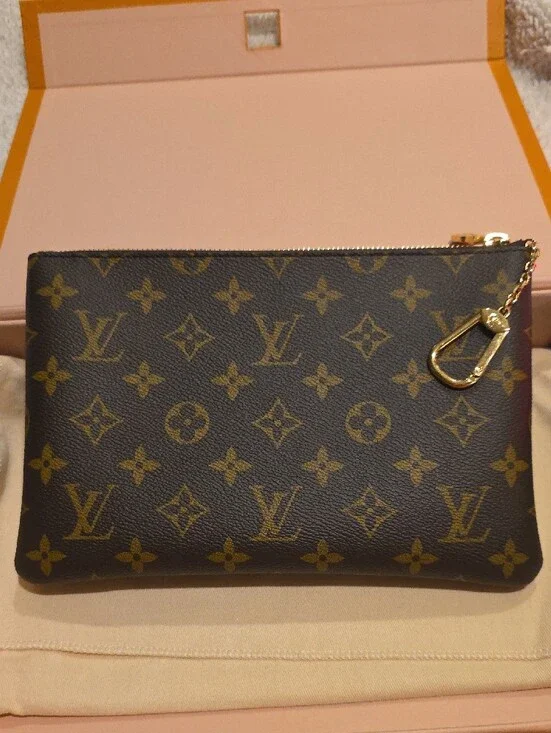 Louis Vuitton Key Pouch Medium Luxury Pouch For Essentials Brown Giftable.