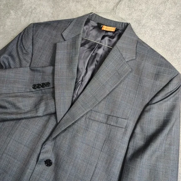 Jos A Bank Sport Coat Mens 42S Blue Glen Plaid‎ Blazer Jacket Wool Silk 2 Button