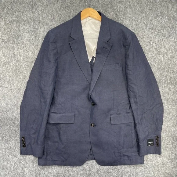 Todd Snyder Blazer Mens 44R Navy Blue Linen Sport Coat Made in Portugal NWT