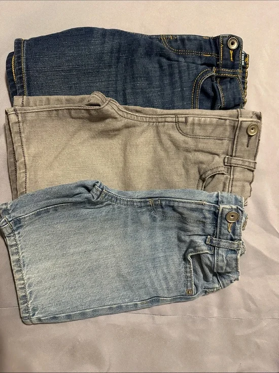The Children's Place Denim Shorts Trio - Dark Blue, Gray, Light Blue