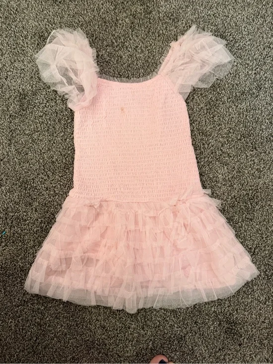 The Children's Place Light Pink Tulle Ruffle Dress