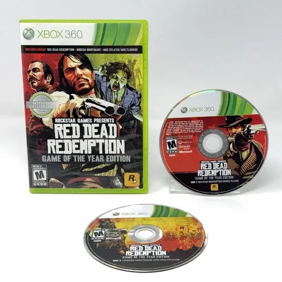 Red Dead Redemption Game of the Year Xbox 360 No Manual Refurbished Tested