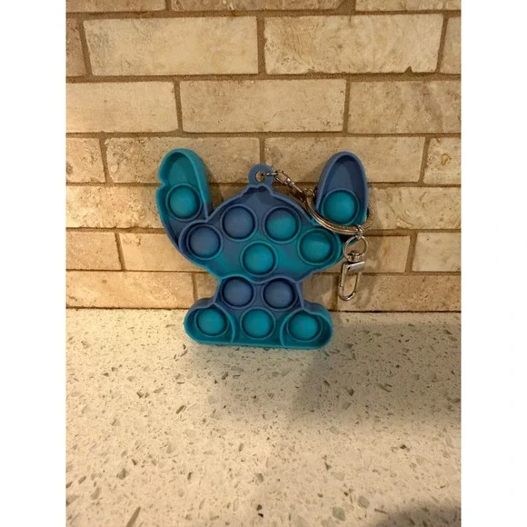 Disney Lilo & Stitch Blue Bubble Pop Fidget Keychain