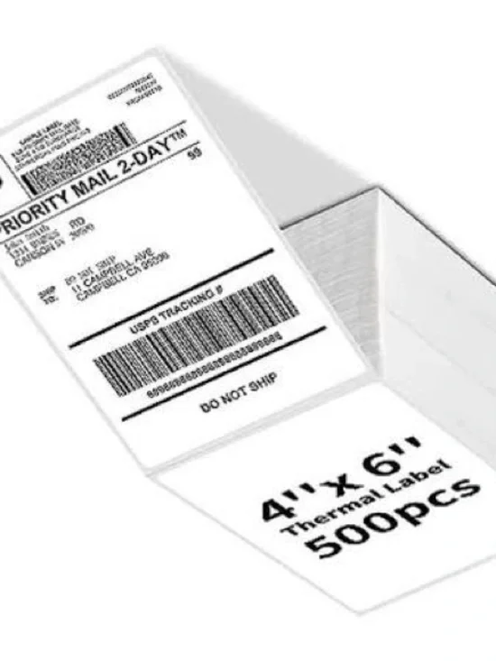 Thermal Shipping Labels - 4 x 6 Inches - White