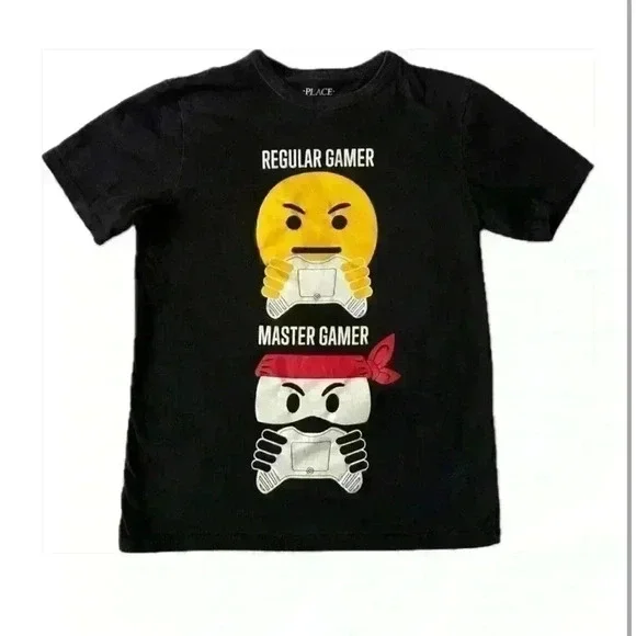 Boys Video Game Ninja Graphic Tee-Black (i7)