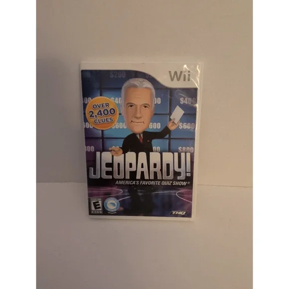 Jeopardy! Nintendo Wii Game THQ 2010 Complete CIB Trivia Quiz Show RVL-SJPE-USA