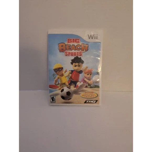 Big Beach Sports Nintendo Wii THQ CIB Complete Volleyball Soccer Cricket