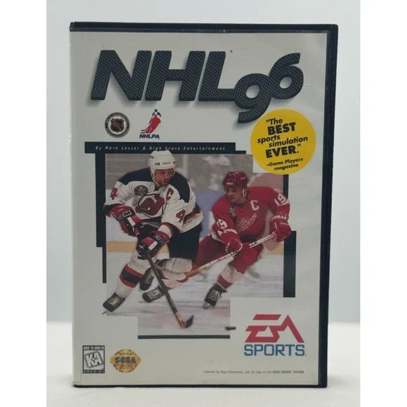 NHL 96 EA Sports (Sega Genesis, 1995) Complete W/ Manual & Case - Tested