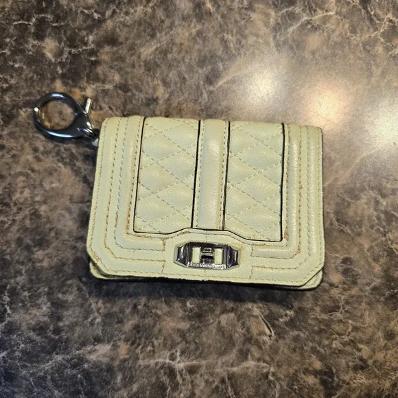 Rebecca Minkoff Lime Green Mint Key Fob / card holder Change‎ purse