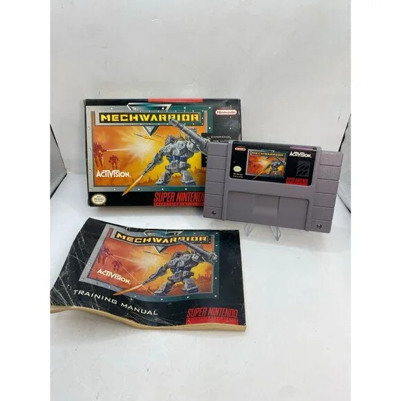 Mechwarrior Super Nintendo SNES Complete Authentic Cartridge Box Manual CIB