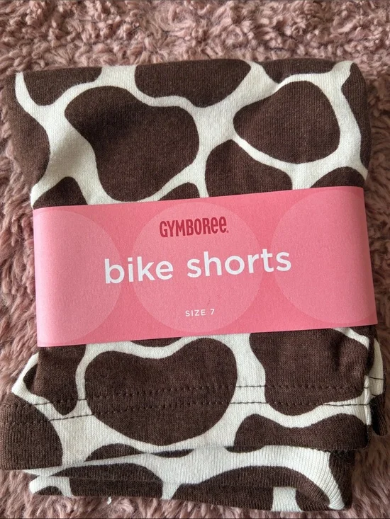 Gymboree Glamour Safari vintage 2010 Brown and White Giraffe-Print Bike Shorts