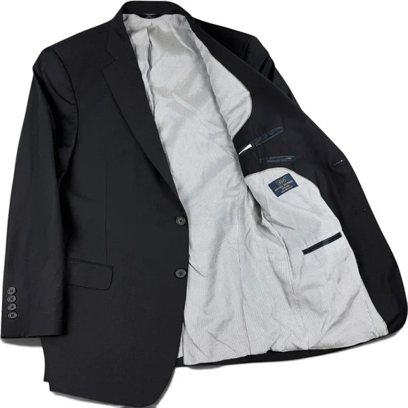Brooks Brothers Explorer Blazer Sz 42S Black Fitzgerald Fit 100% Wool Sport Coat