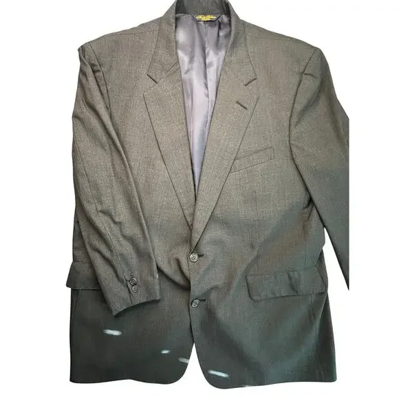 Brooks Brothers Brooksease Blazer Charcoal Grey Wool 46R