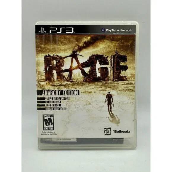 Rage Anarchy Edition PS3 PlayStation 3 Game Case Manual‎ Tested